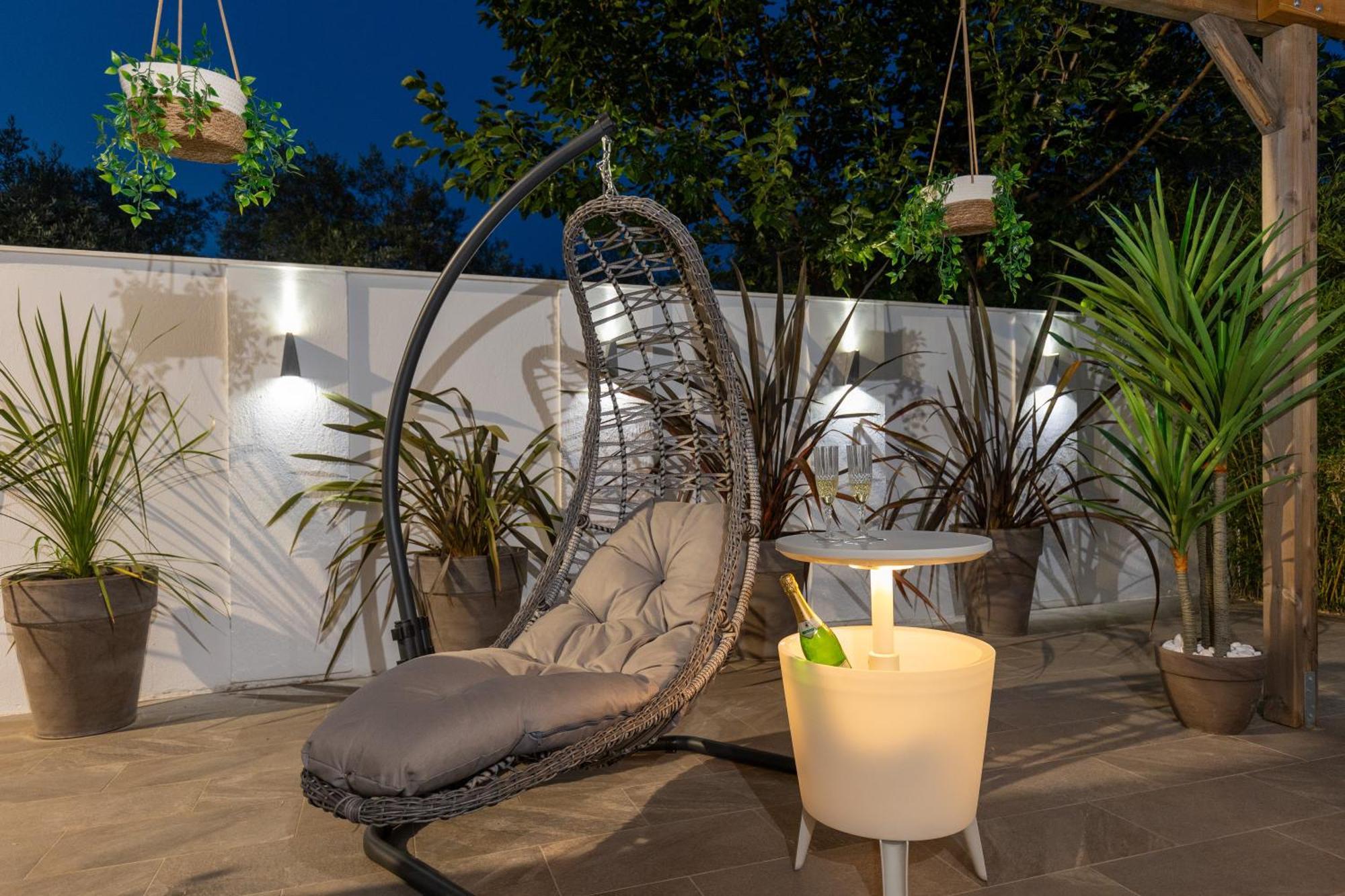 Jacuzzi Deluxe Villa Skala Sotiros Buitenkant foto
